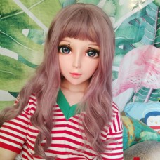 (XYing)Crossdress Sweet Girl Resin Half Head Female Cartoon Character Kigurumi Mask With BJD Eyes Cosplay Anime Role Lolita Doll Mask (XYing)Crossdress Sweet Girl Resin Half Head Female Cartoon Character Kigurumi Mask With BJD Eyes Cosplay Anime Role Lolita Doll Mask